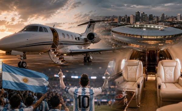 Así es el jet privado de USD 53.000 que lleva hinchas argentinos desde Miami hasta Kansas para alentar a la Selección ante Suiza