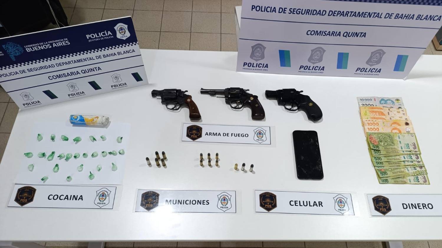 Bajo Rondeau: secuestraron armas y droga en un allanamiento