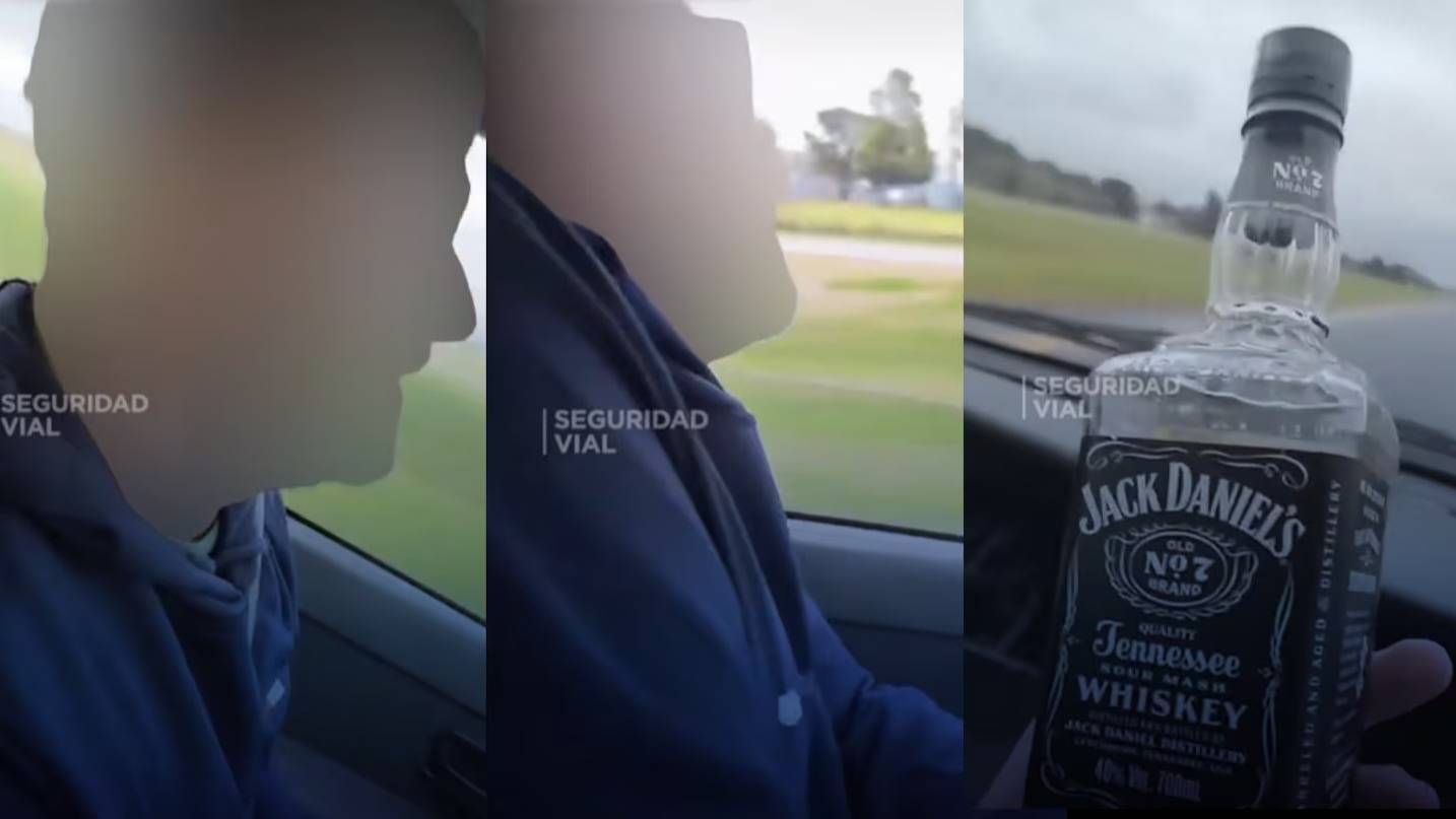 Tomaba whisky mientras manejaba por Ruta 2 y se burló del “Si nos matamos, nos matamos”
