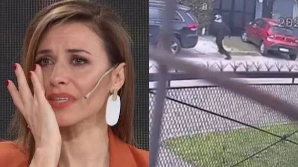 Mariana Brey sufrió un intento de robo frente a su casa: así quedó registrado por cámaras
