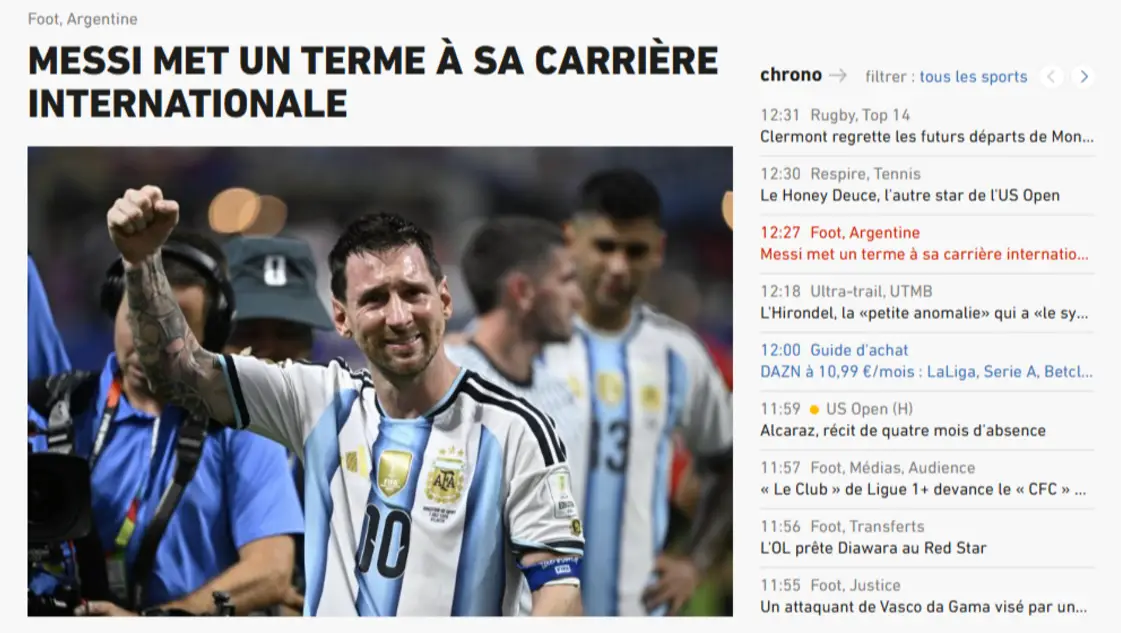 Qué dijeron los principales diarios deportivos del mundo sobre el retiro de Messi