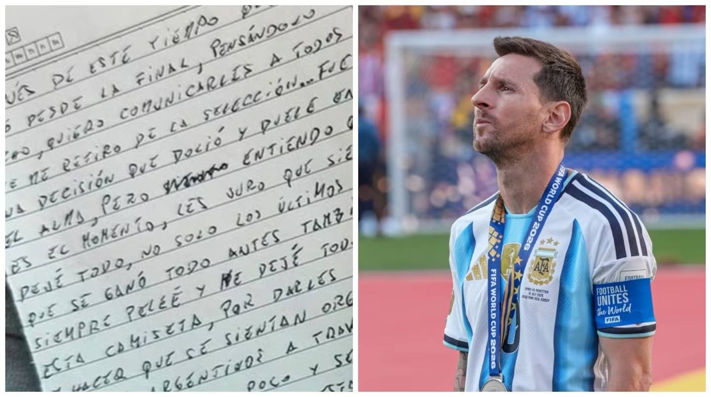La misteriosa tachadura en la carta de despedida de Lionel Messi: qué palabra había escrito antes de cambiarla