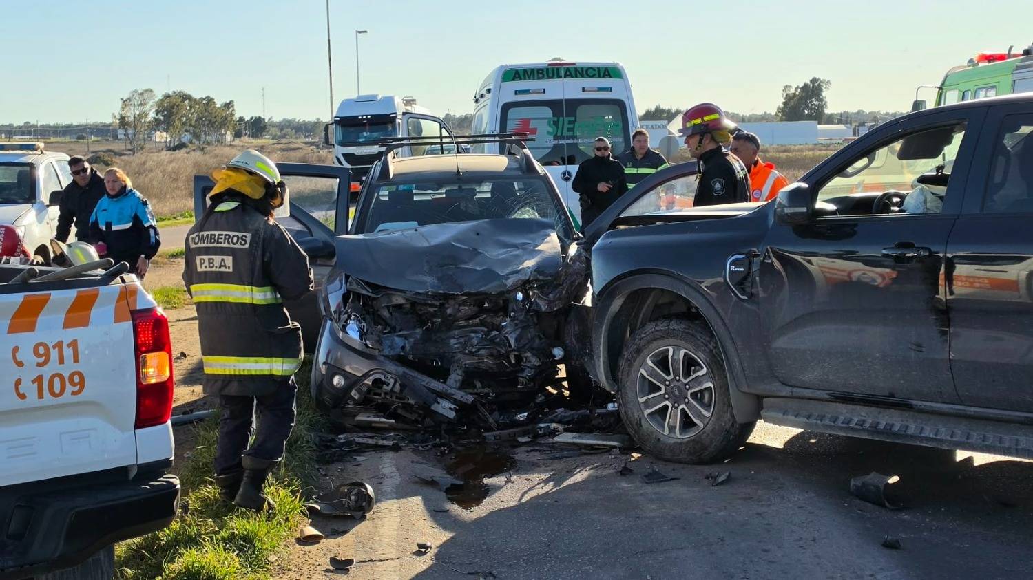 Fuerte choque con alcoholemia positiva en Sesquicentenario y Zelarrayán