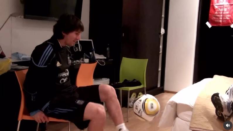 "Imposible dejar de ver": el video inédito de Messi durante la concentración del Mundial 2010