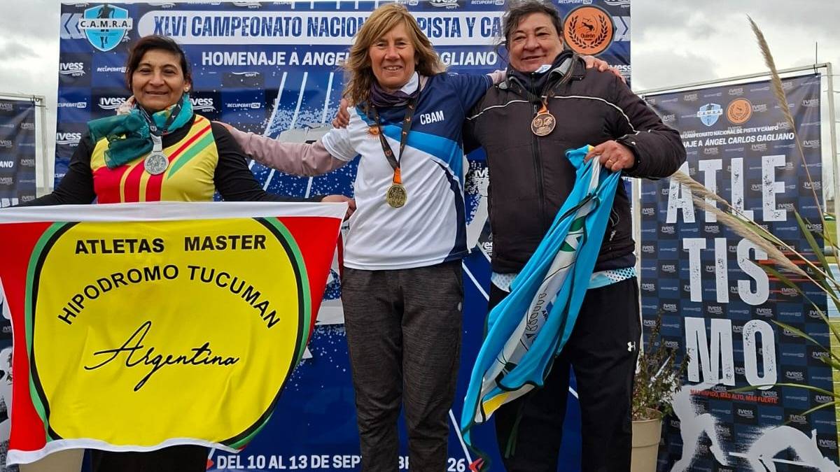 Ocho medallas para el Círculo Bahiense de Atletas Master en el Nacional de Buenos Aires
