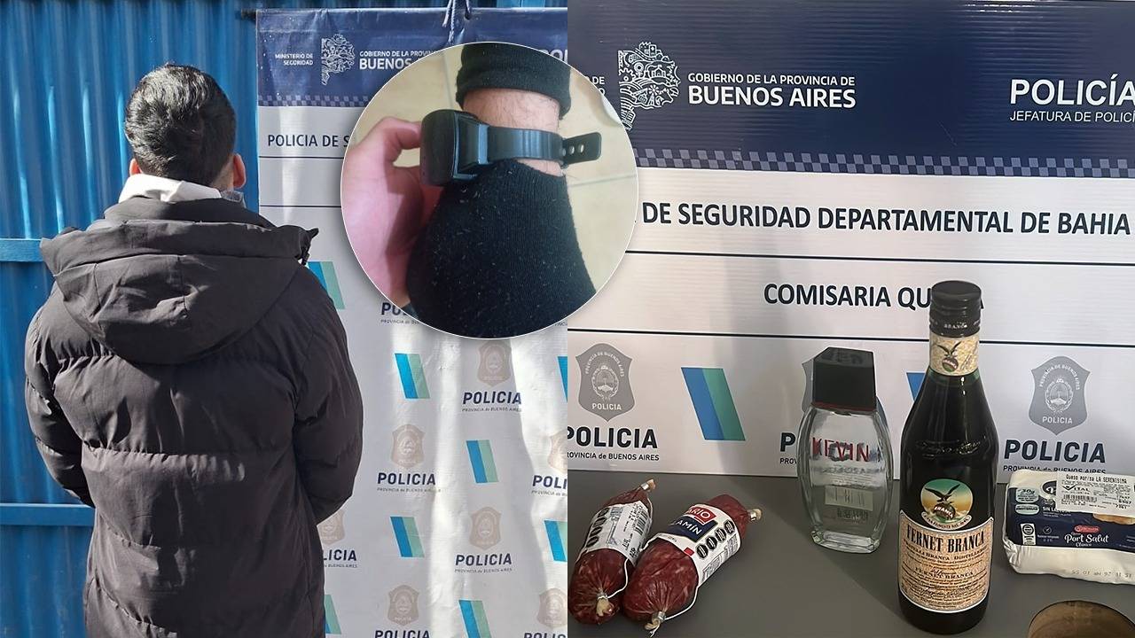 Capturado por robar un fernet y dos salamines: tenía tobillera electrónica