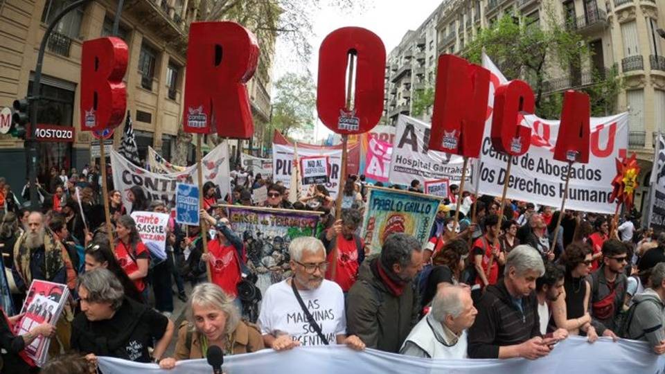 La Marcha de la Bronca: la izquierda se movilizó contra el gobierno de Milei