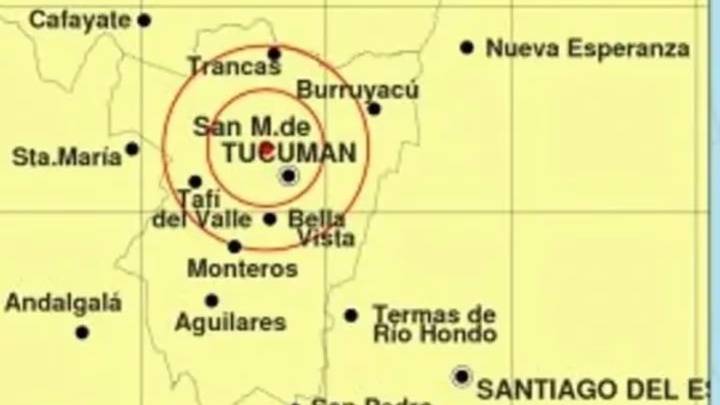 Un sismo de magnitud 5 sacudió la provincia de Tucumán