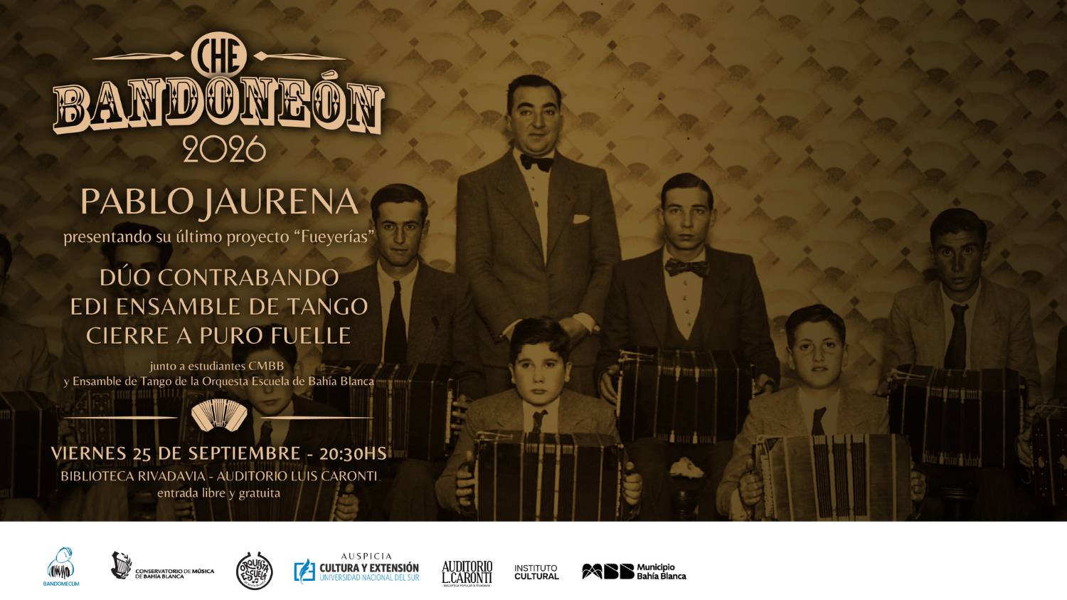 Peña, concierto, charla y bandoneones con un nominado al Grammy