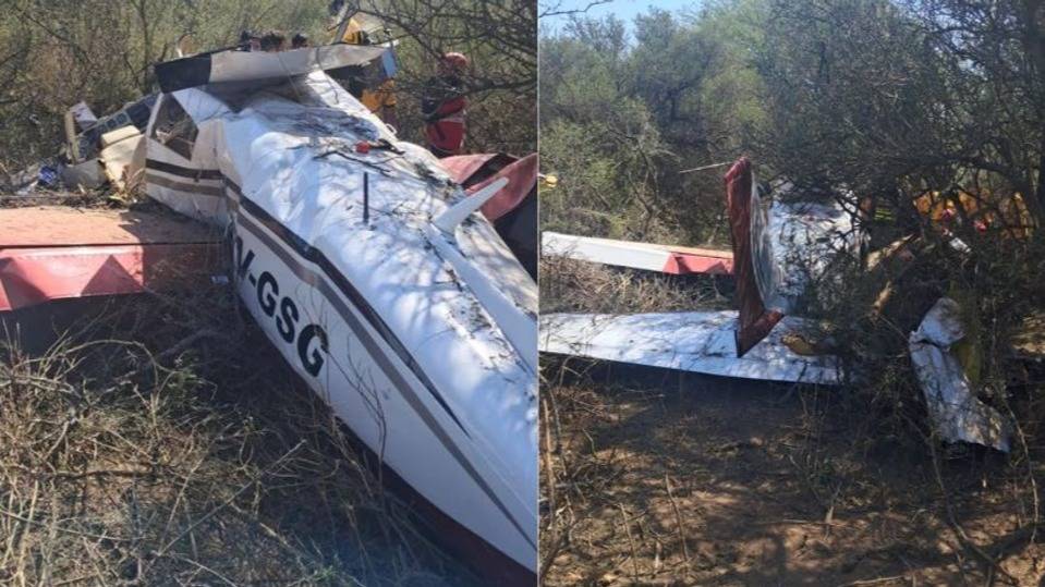 Se estrelló una avioneta en Córdoba: tres adultos y dos menores debieron ser hospitalizadas