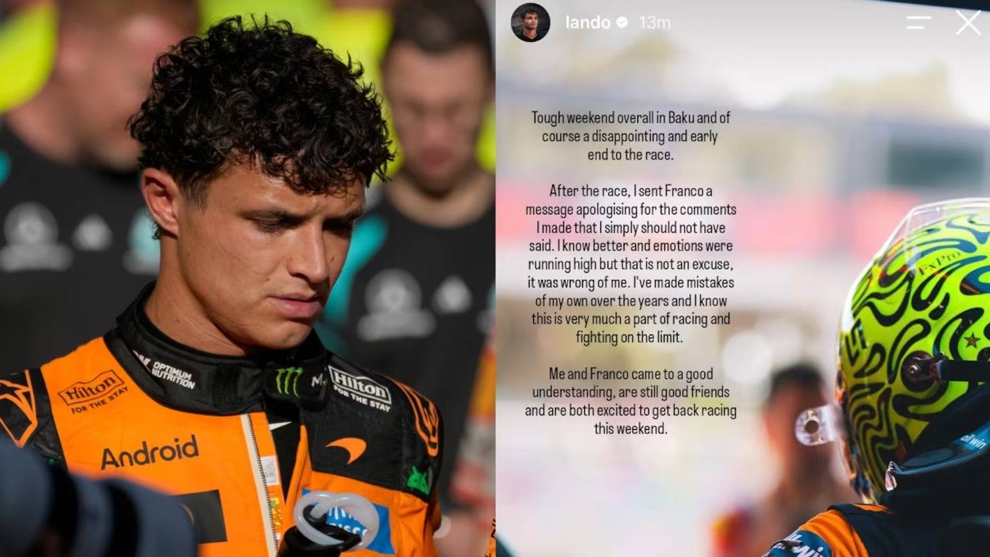 “Me equivoqué”: Lando Norris le pidió disculpas a Colapinto tras haberlo criticado