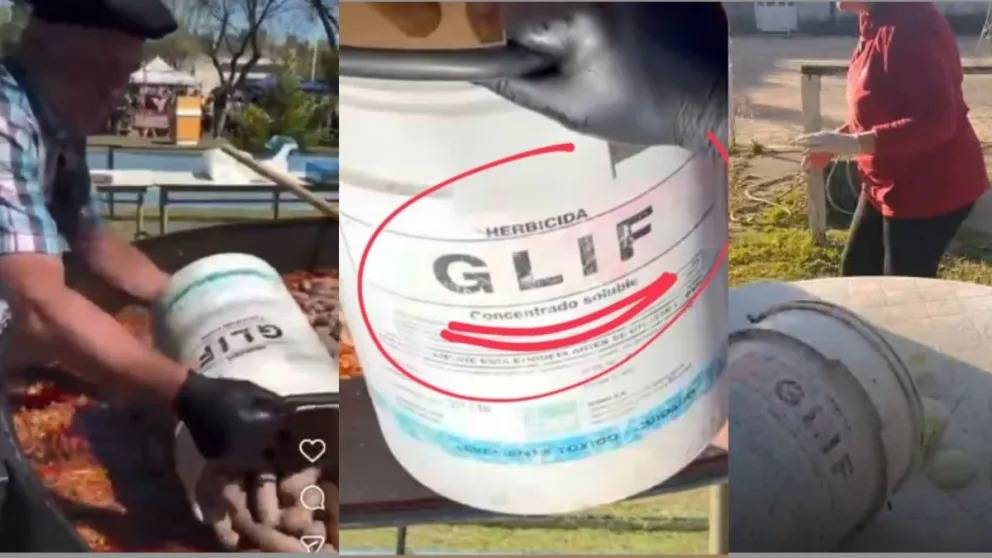 La Colina: polémica por la utilización de un bidón de glifosato para preparar comida en la fiesta del pueblo