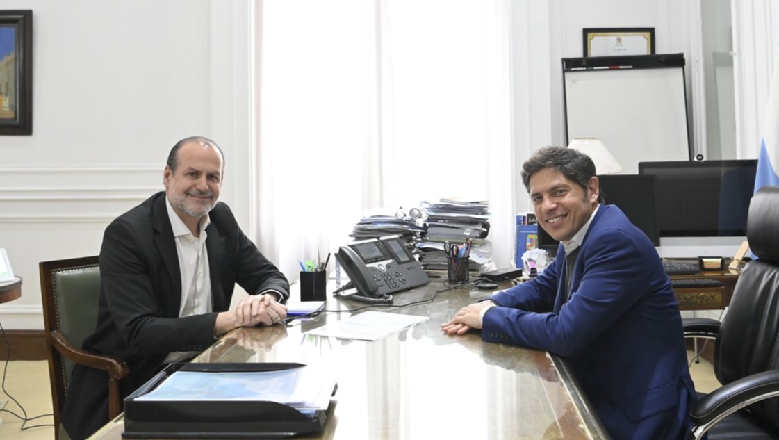 Kicillof se reunió con Susbielles para analizar el avance de las obras hídricas y viales en la ciudad