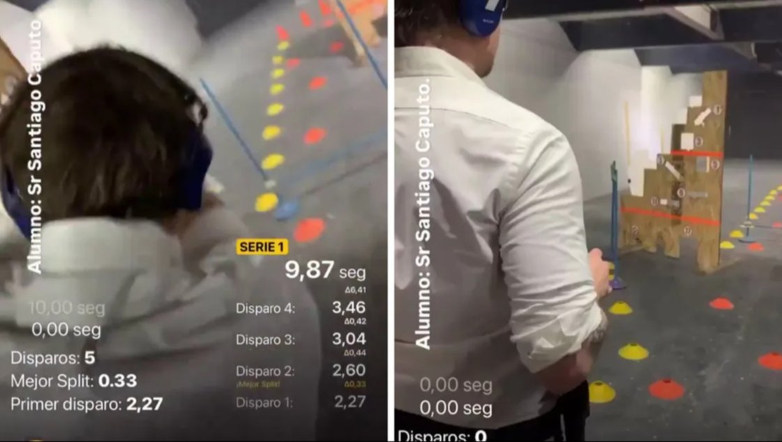 Se viralizaron videos del asesor estrella de Milei practicando tiro para defensa personal Se viralizaron videos del asesor estrella de Milei practicando tiro para defensa personal