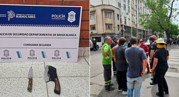 Caos en el microcentro: un hombre se atrincheró amenazando con cortarse la yugular