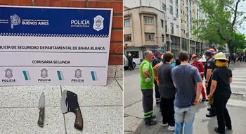 Caos en el microcentro: un hombre se atrincheró amenazando con cortarse la yugular