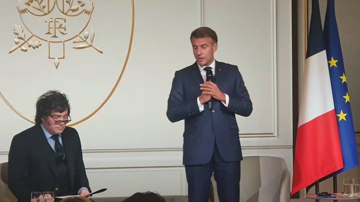 Gira presidencial: Milei se reunió con Emmanuel Macron en el Palacio del Elíseo