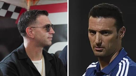 “Dibu" Martínez desafió al DT de la Selección: “Le corro a Scaloni”