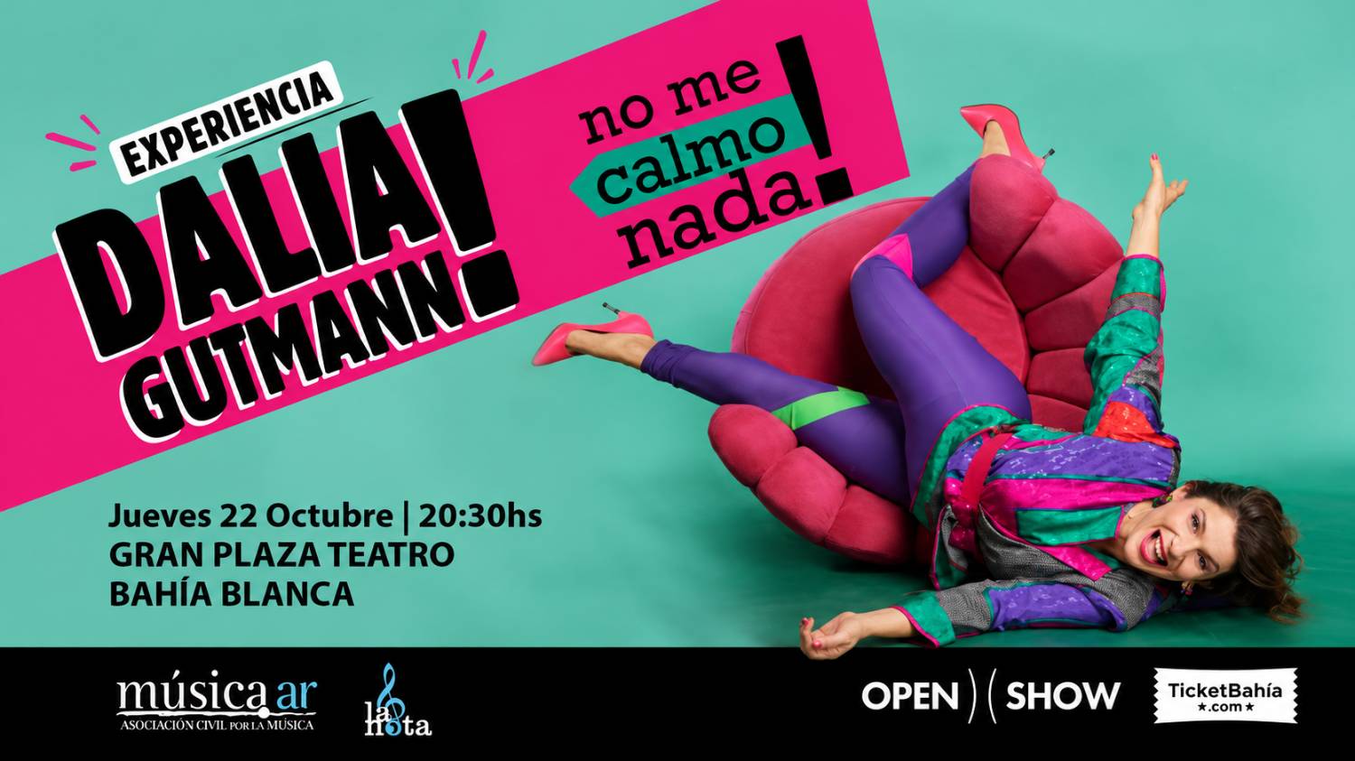 Dalia Gutmann llega a Bahía Blanca con su show “No me calmo nada”