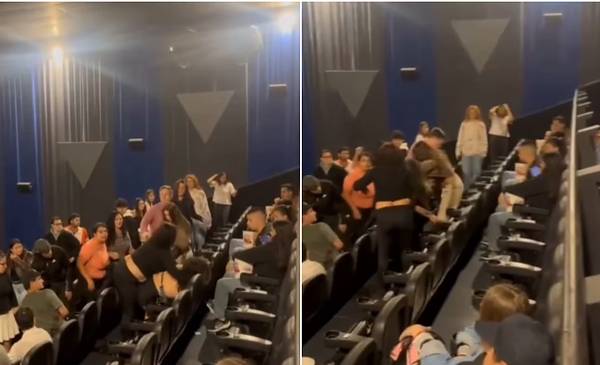 Escándalo en un cine de Entre Ríos: trompadas, gas pimienta, evacuación de la sala y dos detenidas