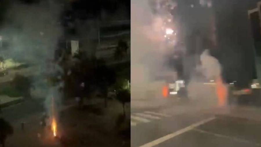 Hinchas de Vasco da Gama tiraron pirotecnia en la puerta del hotel de Boca en Río de Janeiro