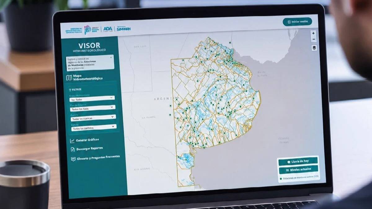 Cambio climático: la Provincia lanzó un Visor Hidrometeorológico para monitorear lluvias y crecidas