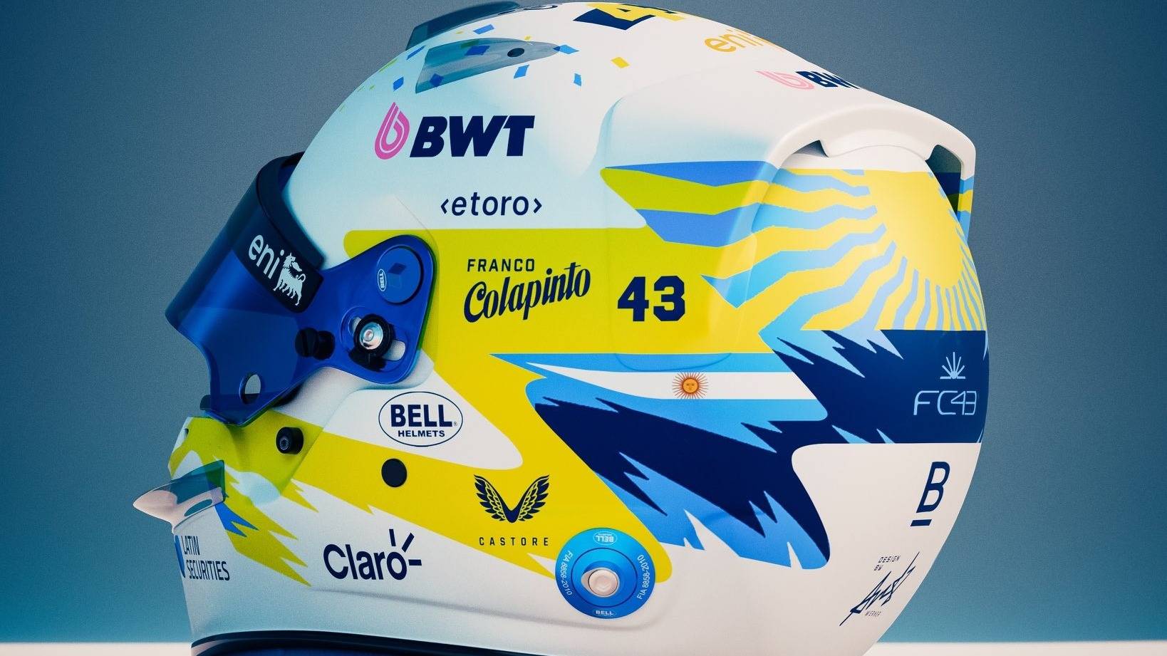 Pasión por Boca y tributo a Reutemann: el diseño que lucirá Colapinto