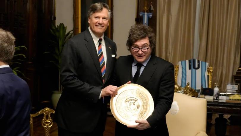 Milei recibió al vicesecretario de Estado de los Estados Unidos en la Casa Rosada