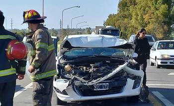 Chocaron 5 autos en cadena frente a Pago Chico
