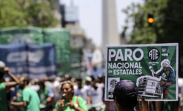 ATE confirmó el paro nacional para este martes y una marcha contra la ...