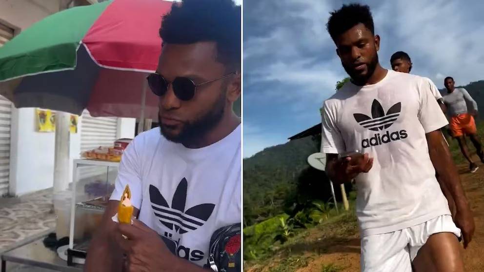 Miguel Borja corre con un short de Olimpo por la montaña antes de sumarse al Cruz Azul